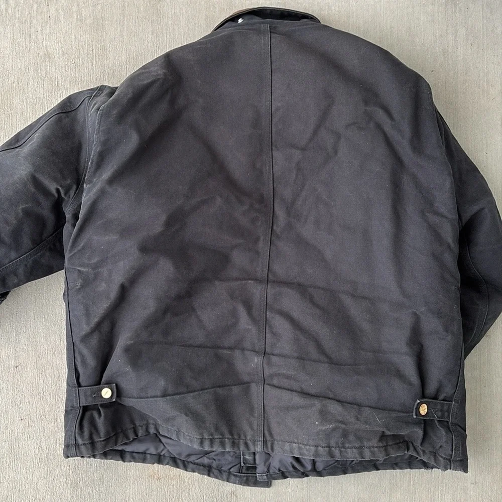 Carharrt J002 Black Duck Canvas Work Jacket 2XL Tall